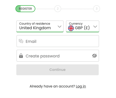 Registration at Cheeky Bingo casino